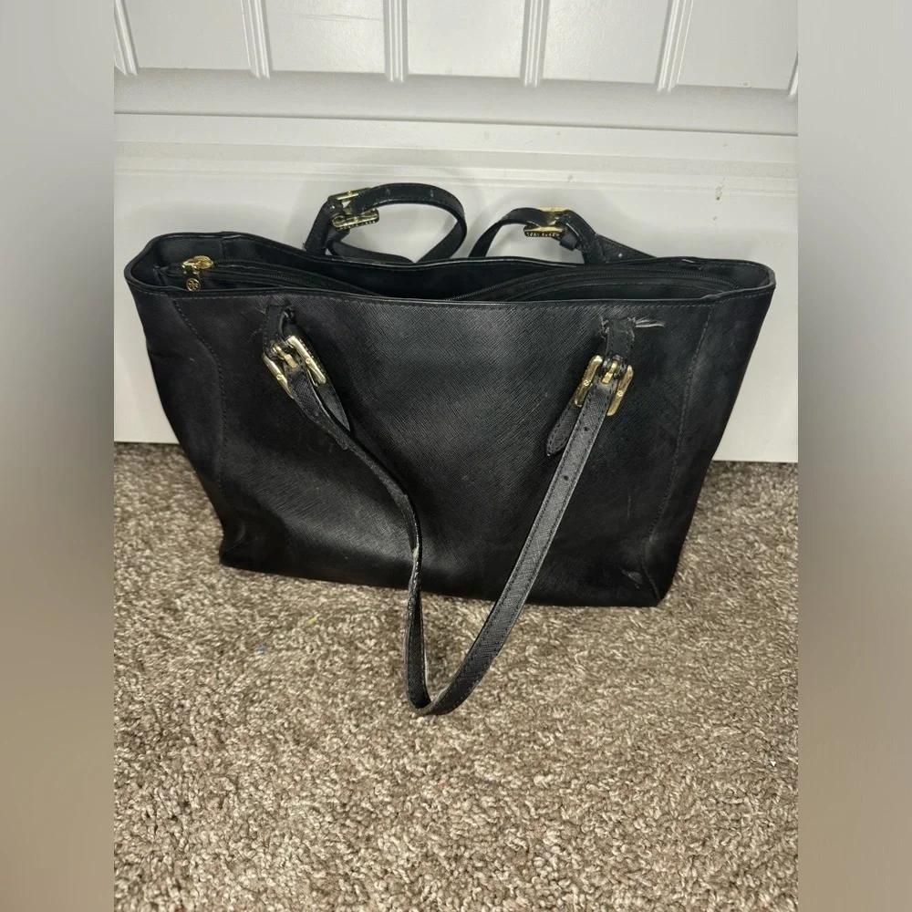 Tory Burch Black Saffiano Leather Tote